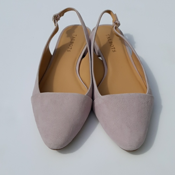 ✨TALBOTS Lavender Suede Slingback Flats Size 10 - Picture 3 of 8